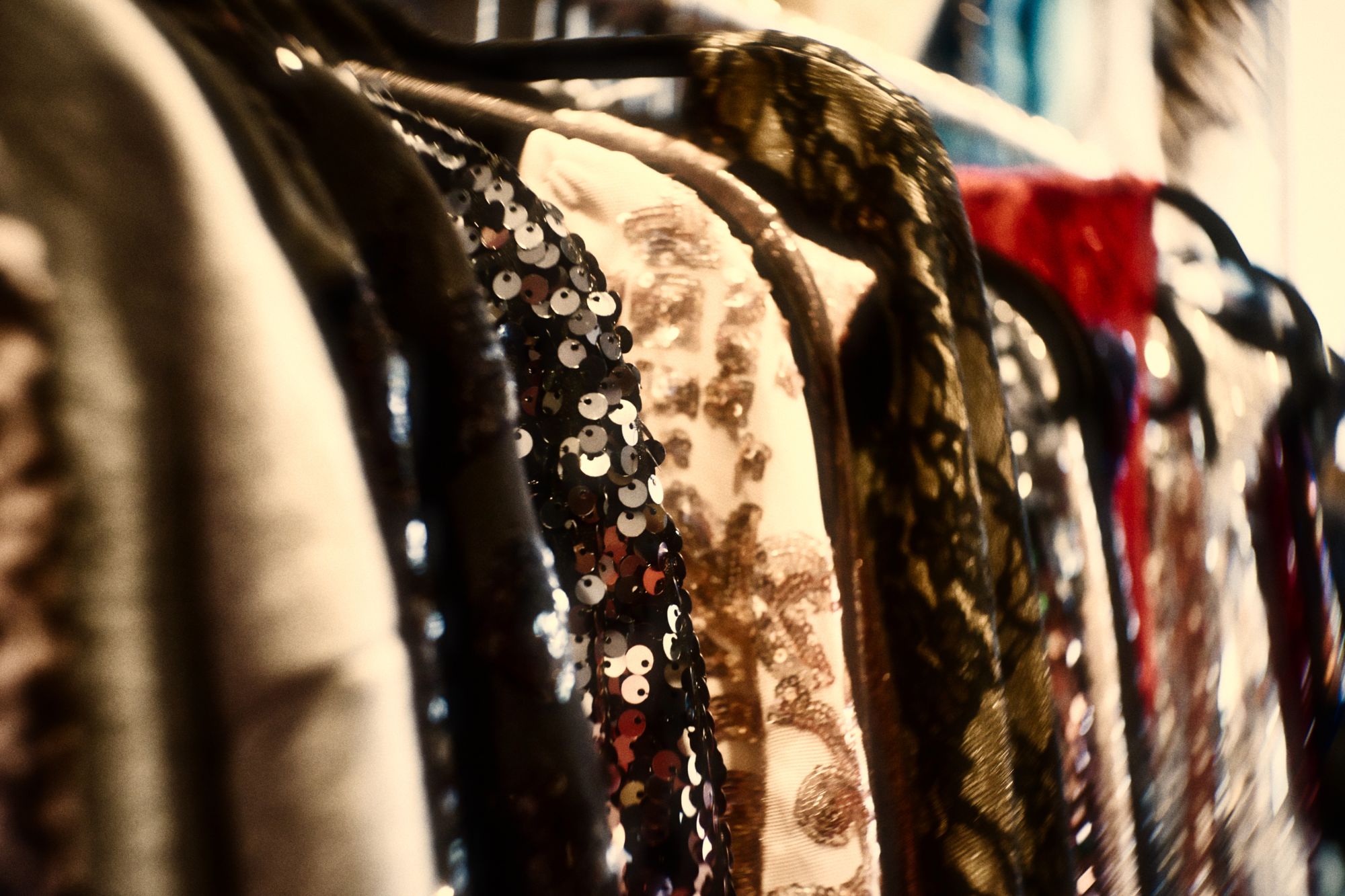 Vintage clothes hanging